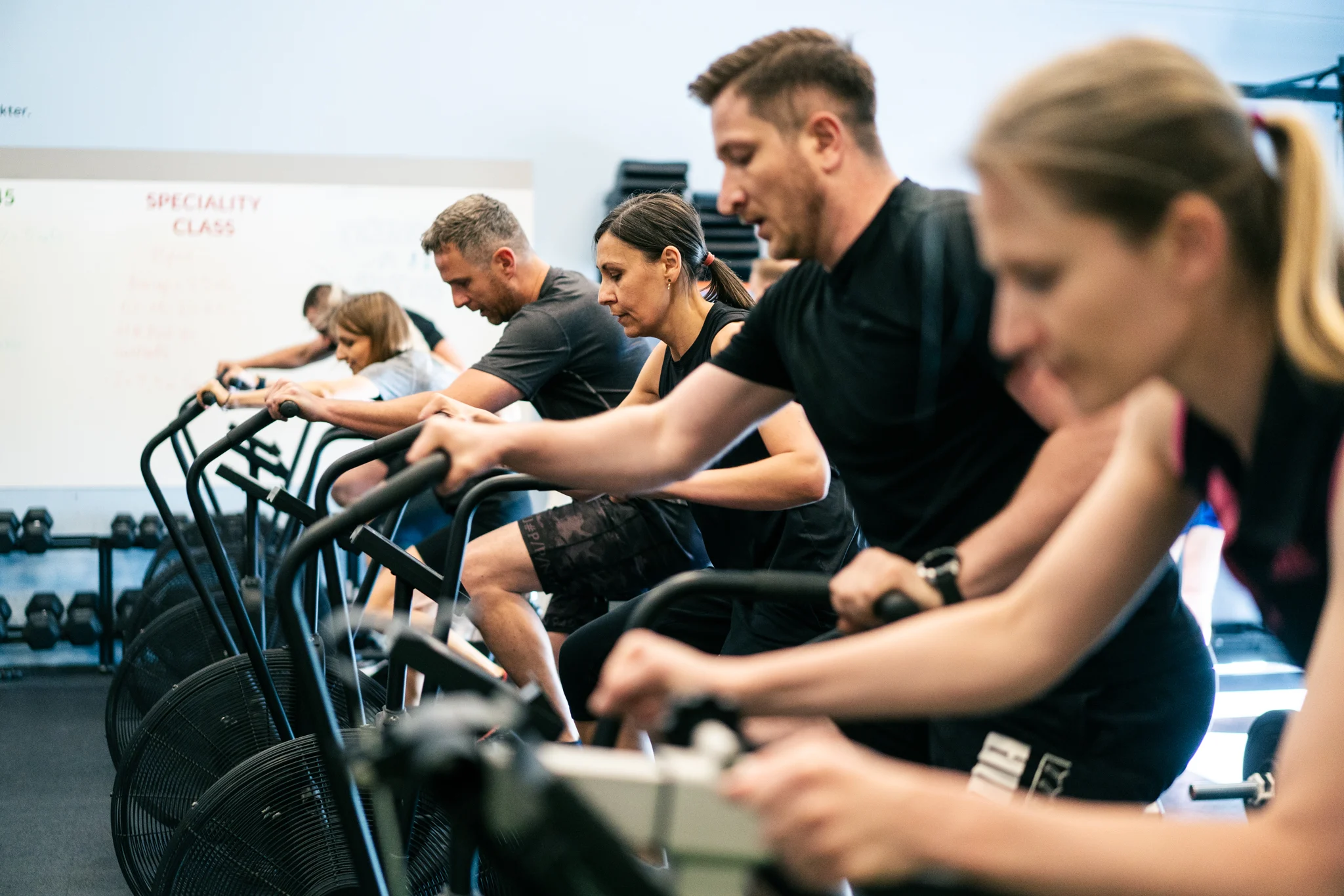 Trening na rowerach w Enklawie